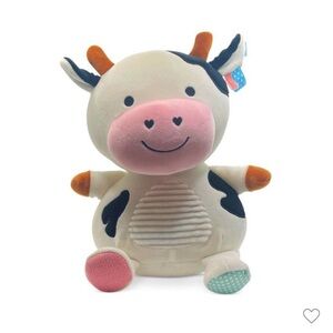Make Believe Ideas New Weighted Plush Baby Learning Toy, Cow EUC